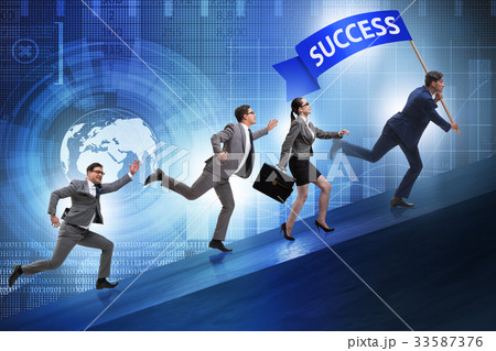 Businessman in success business concept Businessman in success business concept 33587376