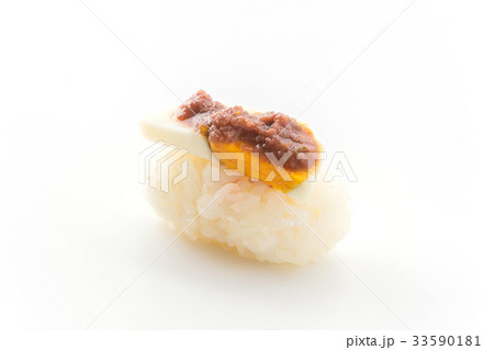 egg with shrimp paste sauce sushi egg with shrimp paste sauce sushi 33590181