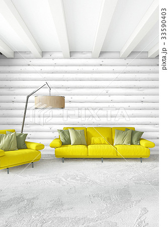 Minimal bedroom Interior design wood wall, yellow Minimal bedroom Interior design wood wall, yellow 33590403