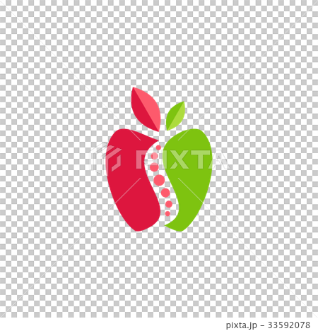 apple fruit spine logo symbol icon vector design 33592078