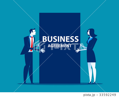 Business people and agreement of business. 33592249