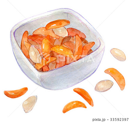 水彩イラスト 食品 柿の種のイラスト素材 33592397 Pixta