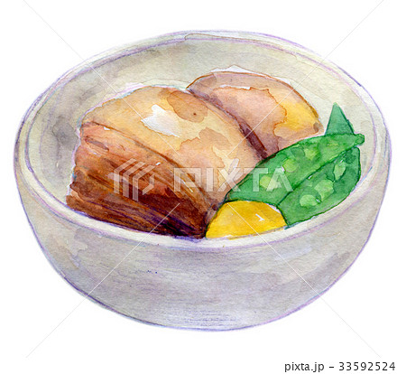 水彩イラスト　食品　角煮 33592524