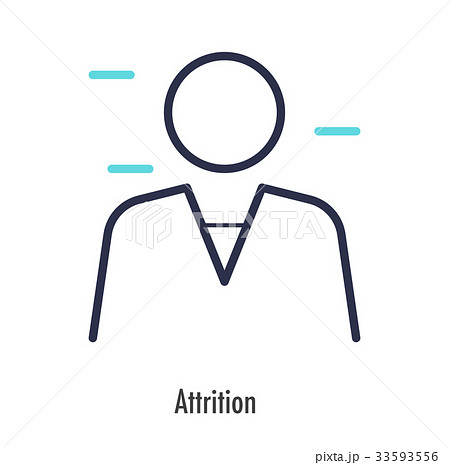 Attrition icon thin line. vector symbolのイラスト素材 [33593556] - PIXTA