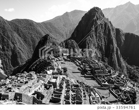 Machu Picchu in black and white 33594761