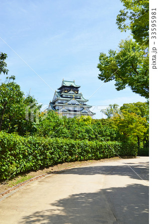 大阪城　西の丸庭園から望む天守閣 33595981