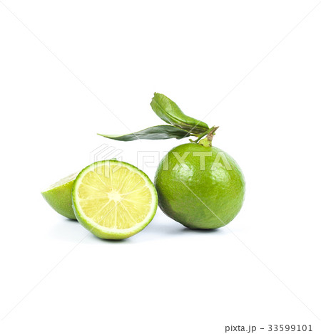 fresh lime on white background fresh lime on white background 33599101