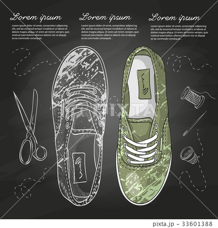 Fashion vector sketch womens shoes. 33601388