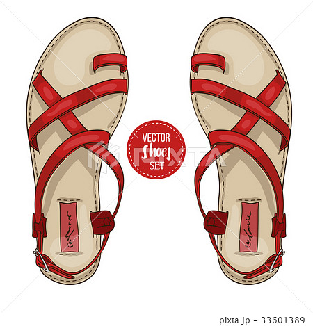 Fashion vector sketch womens shoes. 33601389