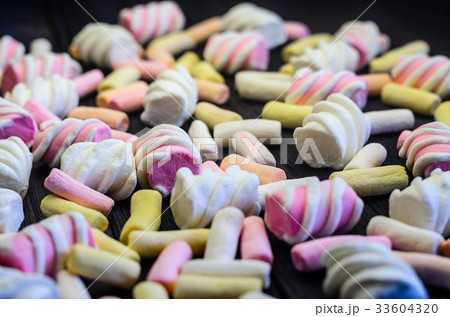 Multicolored Marshmallow Background 33604320
