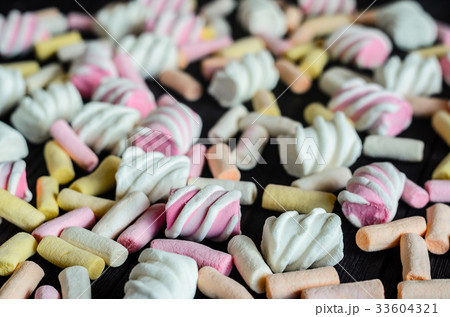 Multicolored Marshmallow Background Multicolored Marshmallow Background 33604321
