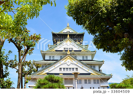 大阪城 天守閣の写真素材