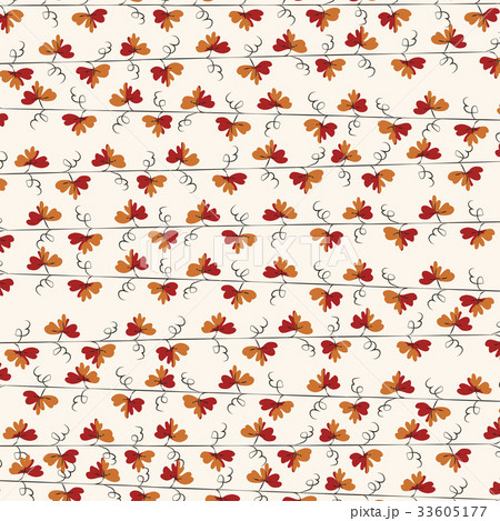 Background repeat autumn red leaf vine pattern. Background repeat autumn red leaf vine pattern. 33605177