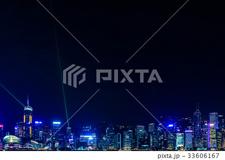 香港の夜景とレーザーショー 香港の夜景とレーザーショー 33606167