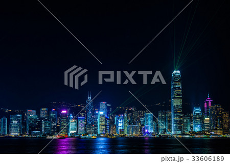 香港の夜景とレーザーショー 香港の夜景とレーザーショー 33606189