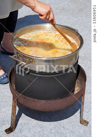 Cooking goulash outdoor 33606951