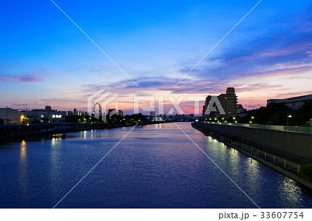 小台橋より隅田川の夕焼けを望む 33607754
