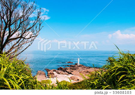 Lighthouse at Jogashima island, Miura, Japan. 33608103