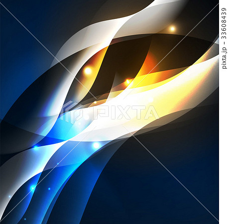 Illuminated neon waves 33608439