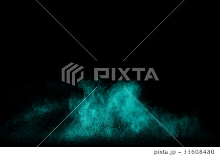 abstract powder explosion on black background. abstract powder explosion on black background. 33608480
