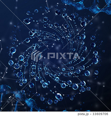 3D detailed illustration of a drop of water. 3D detailed illustration of a drop of water. 33609706