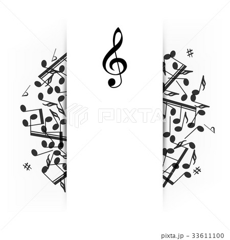 Music banner with shadow 33611100