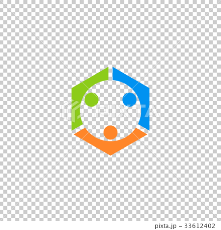 Team Work People Connect Logo Symbol Icon Vector Stock