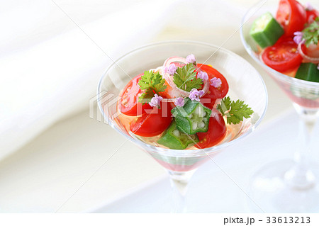 プチトマトとオクラのジュレ 33613213