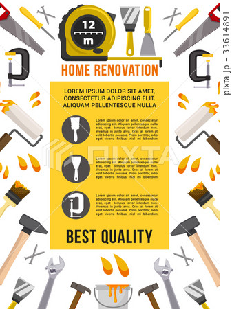 Vector poster house renovation repair work tools Vector poster house renovation repair work tools 33614891