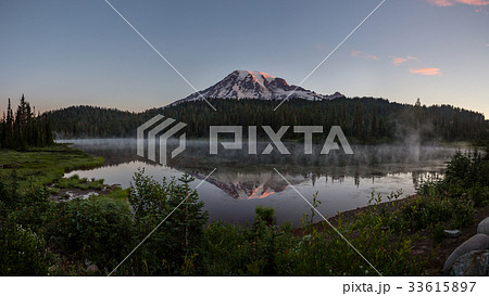 Mt Rainier Wildflowers at Reflection Lakes Sunrise 33615897