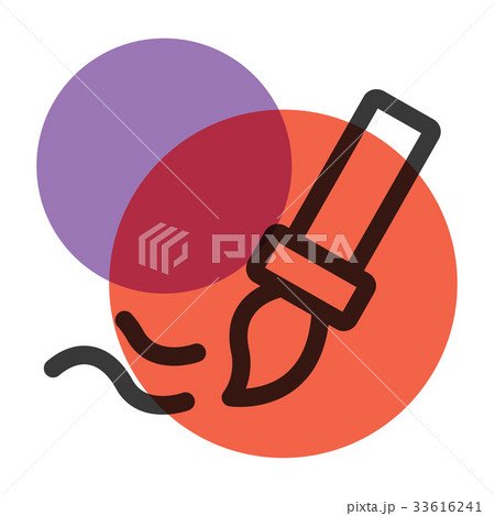 paintbrush Stationery Office tool icon color mark 33616241