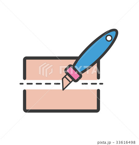 Cutter icon cartoon style 33616498