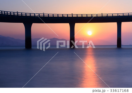 Xiamen Yanwu Bridge Sunset Scenery 33617168
