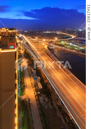 Xiamen Xinglin Bridge At Night, China 33617451