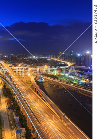 Xiamen Xinglin Bridge At Night, China 33617453