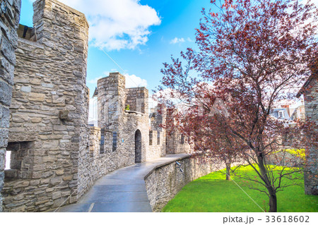Gravensteen castle inside view in Ghent, Belgium 33618602