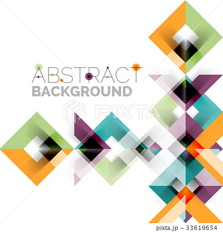 Modern square geometric pattern design on white Modern square geometric pattern design on white 33619654