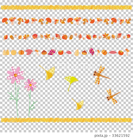 ハンドメイド 秋の素材 ライン 33621592