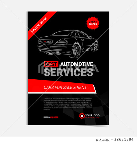AUTOMOTIVE SERVICES layout template. 33621594