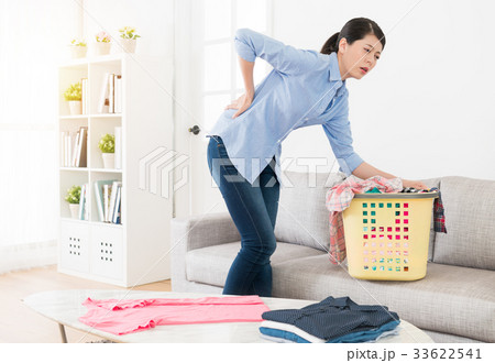 attractive beauty housewife feeling waist painful attractive beauty housewife feeling waist painful 33622541