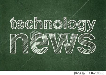 News concept: Technology News on chalkboard 33629122