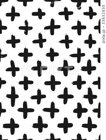 Ink abstract cross seamless pattern. Background 33632830