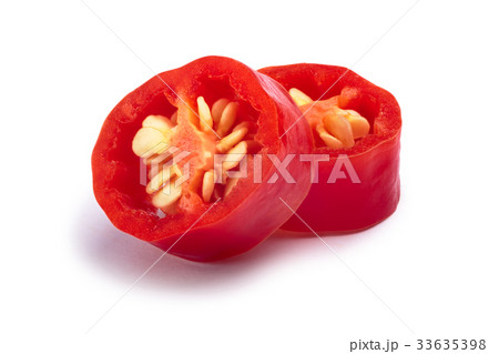 Aji Cristal sliced Capsicum baccatum, paths Aji Cristal sliced Capsicum baccatum, paths 33635398