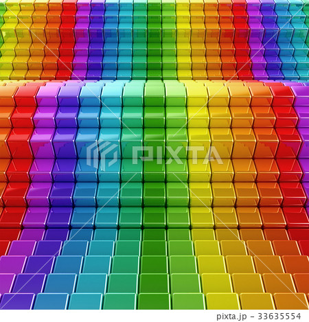 Rainbow waves background 3d rendering Rainbow waves background 3d rendering 33635554