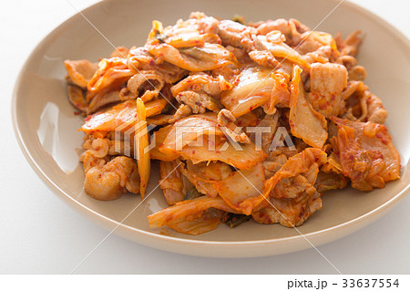 豚キムチの写真素材