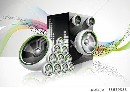 Abstract vector shiny design with speakers Abstract vector shiny design with speakers 33639388