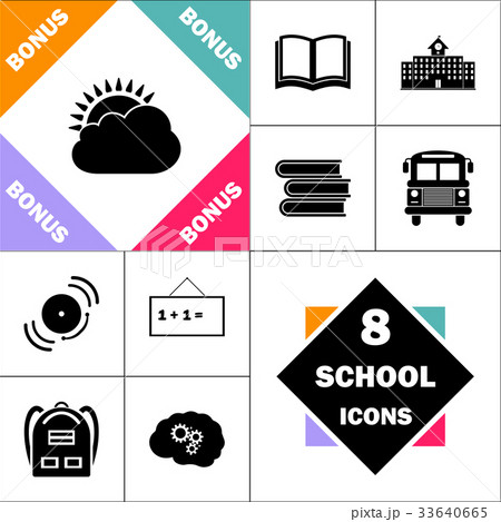 sun and cloud computer symbol 33640665