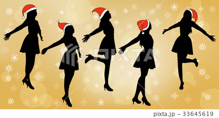 silhouette of woman silhouette of woman 33645619
