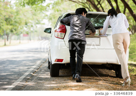 Couple helped us push the car. Was broken Couple helped us push the car. Was broken 33646839