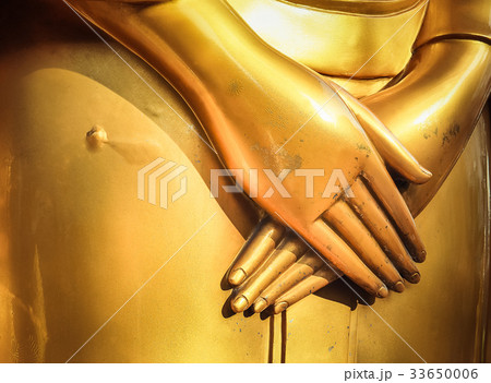 Buddha statue's hand. Buddha statue's hand. 33650006